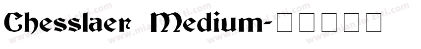 Chesslaer Medium字体转换